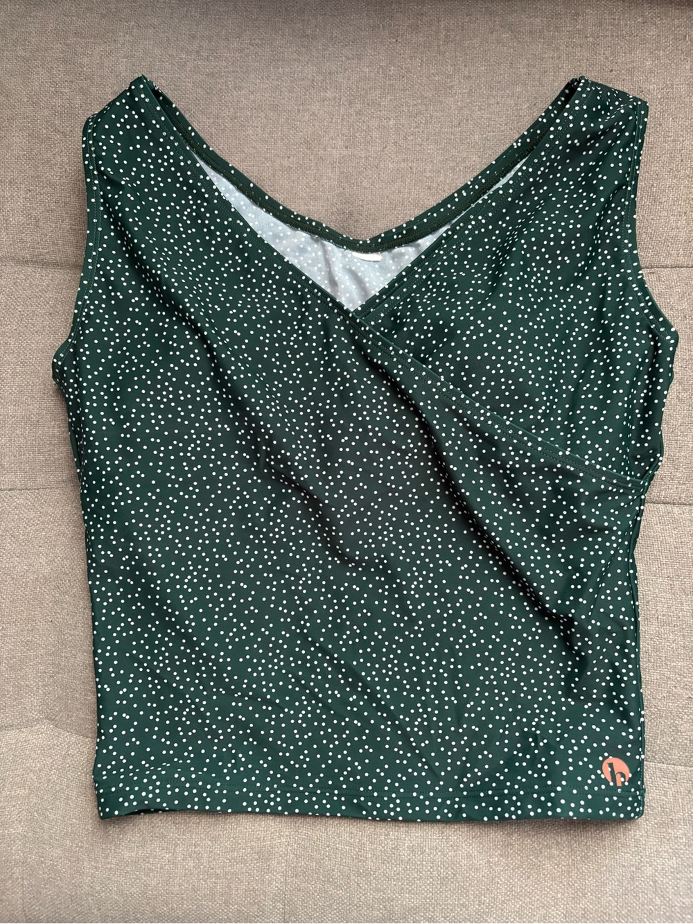 Honey Mark Basil Swim Wrap Top in Pebble Beach Size Small